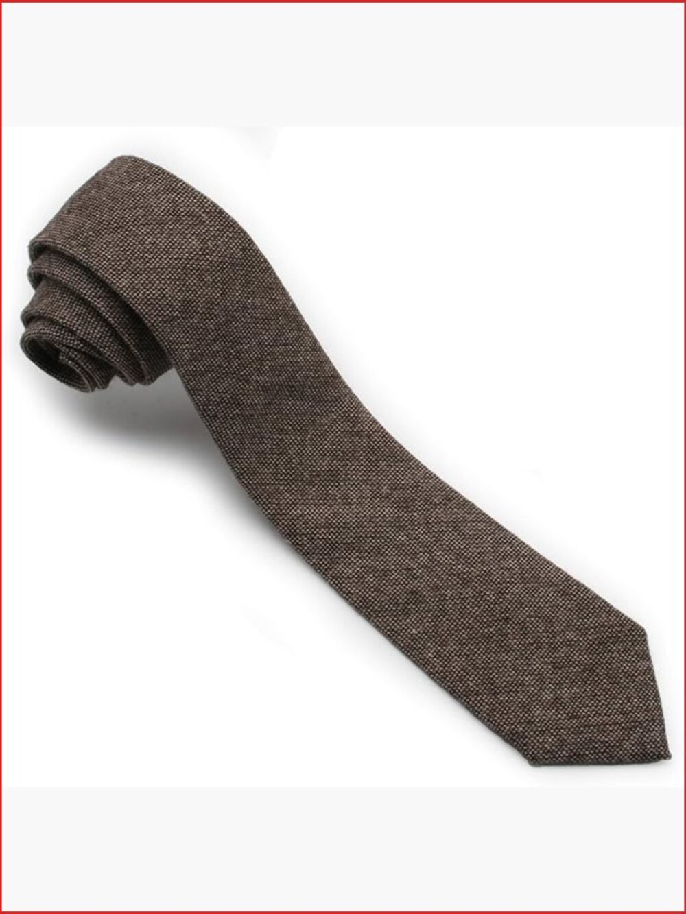 Wool Blend Skinny Necktie Tie 59" - Formal Wedding Groomsman Accessory